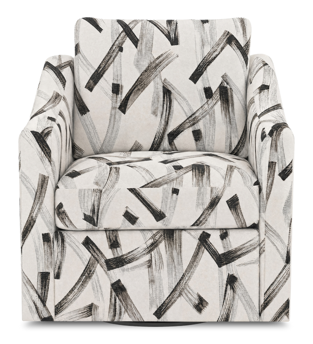 Made in Canada Sofa Lab Customizable Swivel 32\" Fabric Accent Chair – Stormy Accent Fabric 