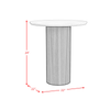 Sylvie 22” Modern Round End Table with Marble Look Top – Dark Brown | Table de bout ronde moderne Sylvie de 22 po avec dessus en imitation de marbre - brun foncé