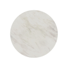 Sylvie 38” Modern Round Coffee Table with Marble Look Top – Natural  | Table à café ronde moderne Sylvie de 38 po avec dessus en imitation de marbre - naturelle
