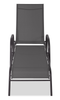 Tuscany Outdoor Patio Lounger with Adjustable Backrest - Metal, UV & Weather Resistant - Charcoal | Chaise longue Tuscany pour la terrasse à l’extérieur avec dossier réglable - métal, résistante aux rayons UV et aux intempéries - Anthracite