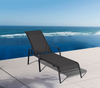 Tuscany Outdoor Patio Lounger with Adjustable Backrest - Metal, UV & Weather Resistant - Charcoal | Chaise longue Tuscany pour la terrasse à l’extérieur avec dossier réglable - métal, résistante aux rayons UV et aux intempéries - Anthracite