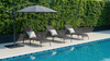 Tuscany Outdoor Patio Lounger with Adjustable Backrest - Metal, UV & Weather Resistant - Charcoal | Chaise longue Tuscany pour la terrasse à l’extérieur avec dossier réglable - métal, résistante aux rayons UV et aux intempéries - Anthracite