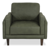 Chateau d’Ax Venice 39\" 100% Genuine Leather Accent Chair – Green 