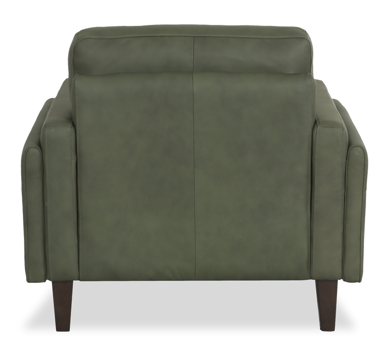 Chateau d’Ax Venice 39\" 100% Genuine Leather Accent Chair – Green 