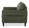 Chateau d’Ax Venice 39" Traditional Genuine Leather Accent Chair  – Green | Fauteuild’appoint traditionnel Venice de Château d’Ax de 39 po en cuir véritable - vert