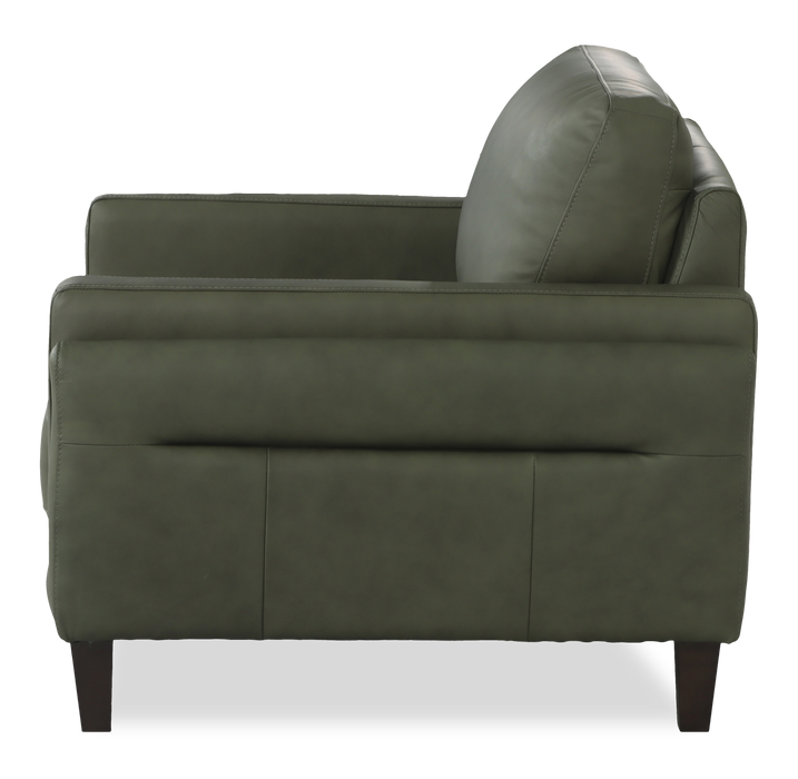 Chateau d’Ax Venice 39\" 100% Genuine Leather Accent Chair – Green 