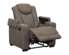 Venture 35.83” Faux Suede Reclining Chair with Storage and Cupholders - Chocolate | Fauteuil inclinable Venture de 35,83 po en suédine avec rangement et porte-gobelets - chocolat