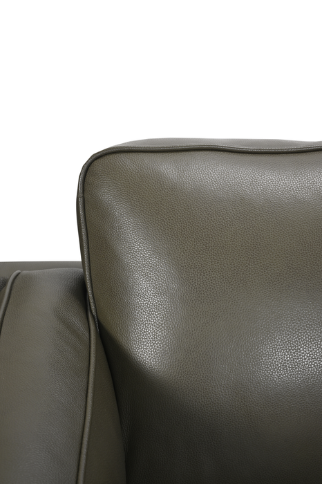 Viero 42.1\" Genuine Leather Accent Chair - Green  