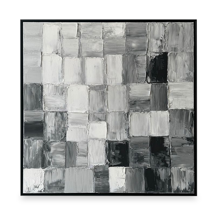 Abstract Rhythms Hand Painted Heavy Textured Wall Art – 36” x 48”
