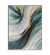 Lines of Calm Hand Painted Heavy Textured Wall Art – 36” x 48” 
