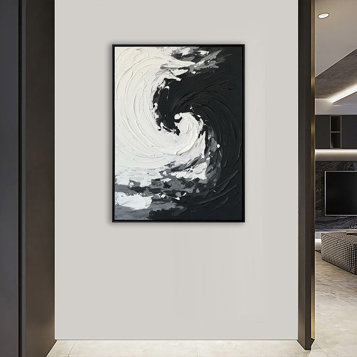 Infinite Flow Hand Painted Heavy Textured Wall Art – 36” x 48”