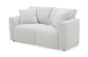 Waverly 68.11” Contemporary Fabric Loveseat with Removable Back Cushion – Linen | Causeuse contemporaine Waverly de 68,11 po en tissu avec coussin de dossier amovible - lin