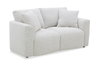 Waverly 68.11” Contemporary Fabric Loveseat with Removable Back Cushion – Linen | Causeuse contemporaine Waverly de 68,11 po en tissu avec coussin de dossier amovible - lin
