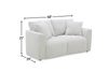 Waverly 68.11” Contemporary Fabric Loveseat with Removable Back Cushion – Linen | Causeuse contemporaine Waverly de 68,11 po en tissu avec coussin de dossier amovible - lin