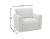 Waverly 40.55” Contemporary Fabric Swivel Chair with Removable Back Cushion – Linen | Fauteuil pivotant contemporain Waverly de 40,55 po en tissu avec coussin de dossier amovible - lin