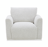 Waverly 40.55” Contemporary Fabric Swivel Chair with Removable Back Cushion – Linen | Fauteuil pivotant contemporain Waverly de 40,55 po en tissu avec coussin de dossier amovible - lin