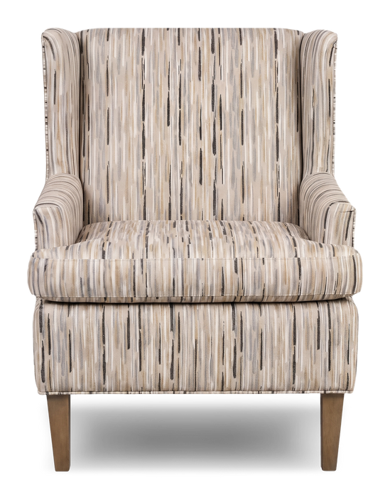 Made in Canada Sofa Lab Customizable Wingback 30\" Fabric Accent Chair – Mineral Accent Fabric 