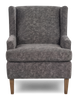 Made in Canada Sofa Lab Customizable Wingback 30" Fabric Accent Chair – Plush Charcoal | Fauteuil d’appoint à oreilles personnalisable de Sofa Lab de 30 po fabriqué au Canada en tissu - Plush Charcoal