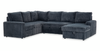 Winston 3-Piece Right-Facing Fabric Sleeper Sectional with Storage Chaise – Slate | Sofa-lit sectionnel de droite Winston 3 pièces en tissu avec fauteuil long de rangement - ardoise