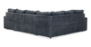 Winston 3-Piece Right-Facing Fabric Sleeper Sectional with Storage Chaise – Slate | Sofa-lit sectionnel de droite Winston 3 pièces en tissu avec fauteuil long de rangement - ardoise