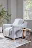 Finesse 37" Contemporary Chenille Fabric Chair - Rain  | Fauteuil contemporain Finesse de 37 po en tissu de chenille - rain