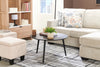 Made in Canada Lennox Chenille Fabric Reversible Sectional with Reversible Cushions - Taupe | Sofa sectionnel réversible Lennox fabriqué au Canada en tissu de chenille avec coussins réversibles - taupe