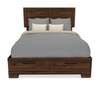 Yorkdale 5pc Bedroom Set with 6-Drawer Storage Bed, Dresser & Mirror, Walnut Brown - Full Size | Ensemble de chambre à coucher Yorkdale 5 pièces avec lit de rangement à 6 tiroirs, commode et miroir, brun noyer - format lit double