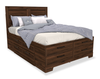 Yorkdale 5pc Bedroom Set with 12-Drawer Storage Bed, Dresser & Mirror, Walnut Brown- Full Size | Ensemble de chambre à coucher Yorkdale 5 pièces avec lit de rangement à 12 tiroirs, commode et miroir, brun noyer - format lit double