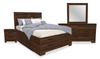 Yorkdale 6pc Set,12-Drawer Bed, Dresser, Mirror & Nightstand, Walnut Brown - Queen Size | Ensemble de chambre à coucher Yorkdale 6 pièces avec lit de rangement à 12 tiroirs, commode, miroir et table de nuit, brun noyer - format grand lit