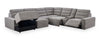 Shaquille O’Neal Home Prestige 7-Piece Left-Facing Sectional with Power Reclining and Power Sliding – Grey | Sofa sectionnel de gache Prestige de Shaquille O’Neal Home 7 pièces avec inclinaison et coulissement électrique - gris