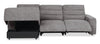 Shaquille O’Neal Home Prestige 3-Piece Left-Facing Sectional with Power Reclining – Grey | Sofa sectionnel de gauche Prestige de Shaquille O’Neal Home 3 pièces avec inclinaison électrique - gris