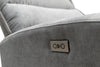 Quest 36.5" Chenille Fabric Power Reclining Chair - Grey | Fauteuil à inclinaison électrique Quest de 36,5 po en tissu de chenille- gris
