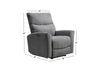 Quest 36.5" Chenille Fabric Power Reclining Chair - Grey | Fauteuil à inclinaison électrique Quest de 36,5 po en tissu de chenille- gris