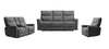 Quest 73" Chenille Fabric Power Reclining Loveseat - Grey | Causeuse à inclinaison électrique Quest de 73 po en tissu de chenille - gris