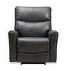 Quest 36.5" Leather-Look Fabric Power Reclining Chair - Grey | Fauteuil à inclinaison électrique Quest de 36,5 po en cuir contrecollé - gris