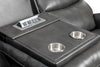 Quest 82.5" Leather-Look Fabric Power Reclining Sofa - Grey | Sofa à inclinaison électrique Quest de 82,5 po en cuir contrecollé - gris
