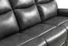 Quest 82.5" Leather-Look Fabric Power Reclining Sofa - Grey | Sofa à inclinaison électrique Quest de 82,5 po en cuir contrecollé - gris
