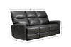 Quest 82.5" Leather-Look Fabric Power Reclining Sofa - Grey | Sofa à inclinaison électrique Quest de 82,5 po en cuir contrecollé - gris