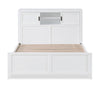 Quinn Platform Bed with Bookcase Headboard, Built-in Desk & Stool, White - Full Size | Lit plateforme Quinn avec tête de lit bibliothèque, bureau intégré et tabouret, blanc - format lit double