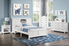 Quinn Platform Bed with Bookcase Headboard, Built-in Desk & Stool, White - Full Size | Lit plateforme Quinn avec tête de lit bibliothèque, bureau intégré et tabouret, blanc - format lit double