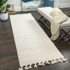 Quinto Cream Waves Shag Area Rug - 2'7" x 8'|Carpette à poil long Quinto crème à motif de vagues - 2 pi 7 po x 8 pi