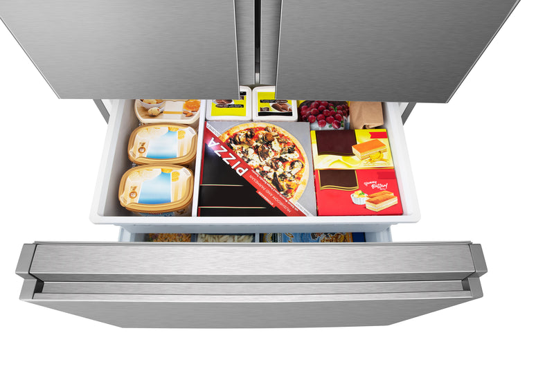 Hisense 36\" 26.6 Cu. Ft. French-Door Refrigerator - Titanium - RF27A3FSE