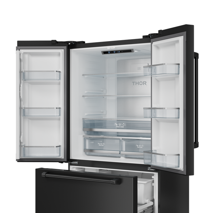 Gordon Ramsay Collection by Thor Kitchen 36\" 20.3 Cu. Ft. Counter-Depth French-Door Refrigerator - RF3621CTD00