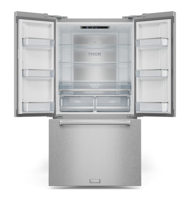 Gordon Ramsay Collection by Thor Kitchen 36\" 20.3 Cu. Ft. Counter-Depth French-Door Refrigerator - RF3621CTD99