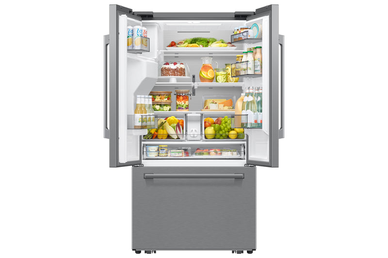 Samsung 35.8” 24 Cu. Ft. 3-Door French Door Refrigerator – Silver - RF70H25GERAA