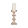 Wooden 11" Antique Candle Holder|Bougeoir antique de 11 po en bois
