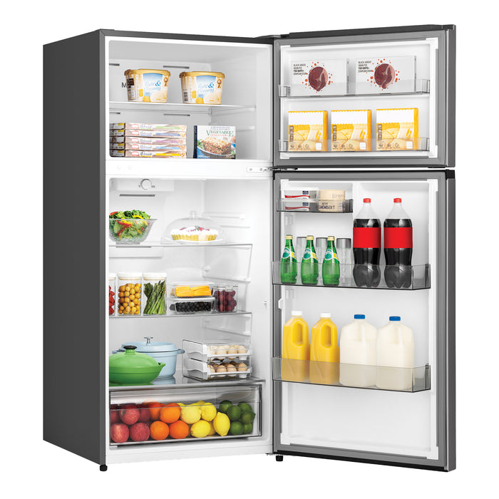 Hisense 30” 18 Cu. Ft. Counter-Depth Top-Freezer Refrigerator – Titanium - RT18N3ASE