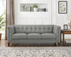 Hydeline Bodie Leather Sofa - Grey|Sofa Bodie en cuir de Hydeline - gris