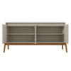 Manhattan Comfort Mid-Century Modern Gales 63.32” Sideboard with Solid Wood Legs - Greige|Desserte Gales de Manhattan Comfort de 63,32 po de style moderne du milieu du 20e siècle avec pattes en bois massif - greige