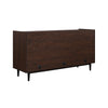 Manhattan Comfort Duane 59.05” Modern Ribbed Sideboard with Adjustable Shelves - Dark Brown & Black|Desserte moderne Duane de Manhattan Comfort de 59,05 po avec cannelures et tablettes réglables - brun foncé et noire